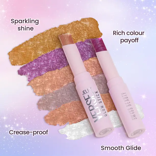 SWISS BEAUTY Jelly Verse Eyeshadow Glow Stick | Crease Proof | - Image 2