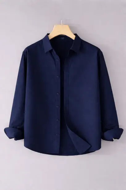 GLOREN Men Regular Fit Solid Spread Collar Casual Shirt (Pack of 2) - Image 2